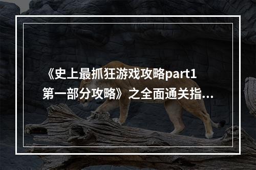 《史上最抓狂游戏攻略part1第一部分攻略》之全面通关指南