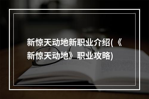 新惊天动地新职业介绍(《新惊天动地》职业攻略)